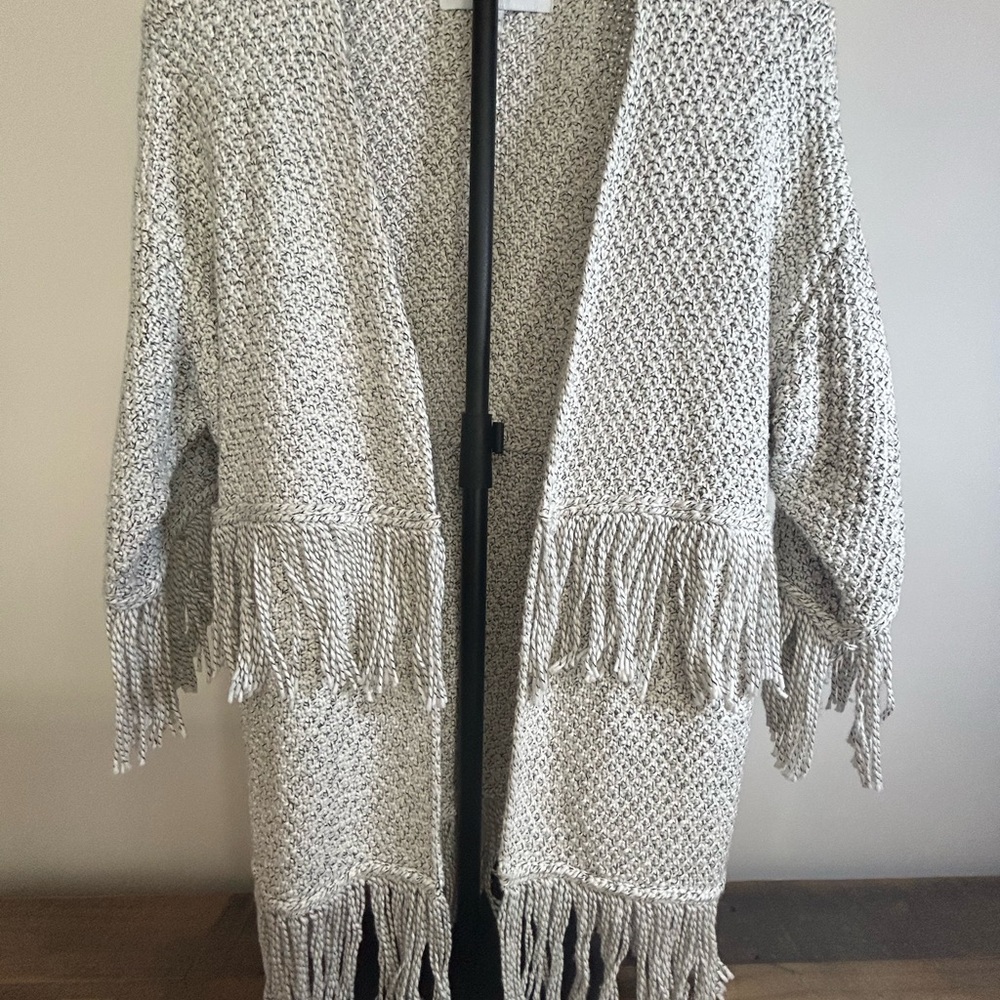 Cupcakes & Cashmere Black and White Knit Cardigan